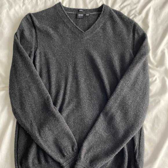 Hugo Boss Mens Sweater 100% Pure Cashmere Size L - Picture 1 of 2